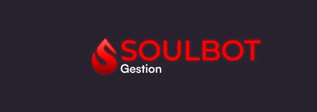 Soulbot Gestion en rouge sur fond sombre