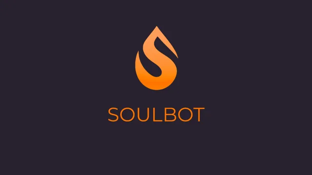 Goutte orange et nom Soulbot sur fond sombre