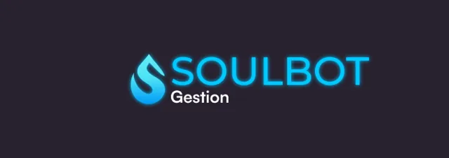Soulbot Gestion en bleu sur fond sombre