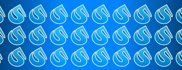 Motif de gouttes Soulbot sur fond bleu